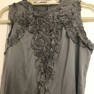 Elie Tahari silk ruffle top